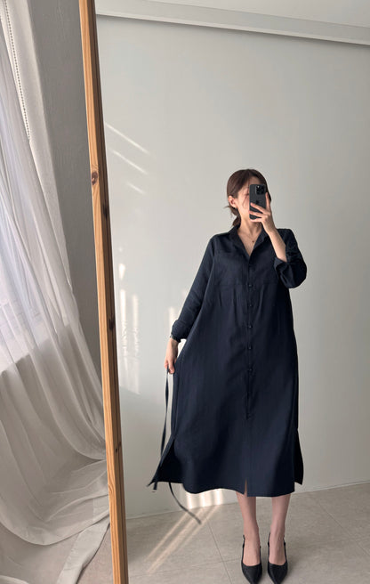 * Shirt Collar Dress