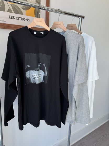Layered Graphic Tee - AdoreMeU