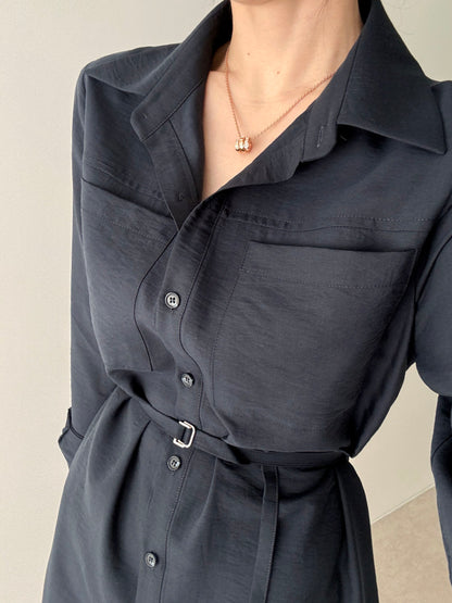 * Shirt Collar Dress