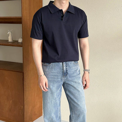 Collar  Muscle Short Sleeve - AdoreMeU