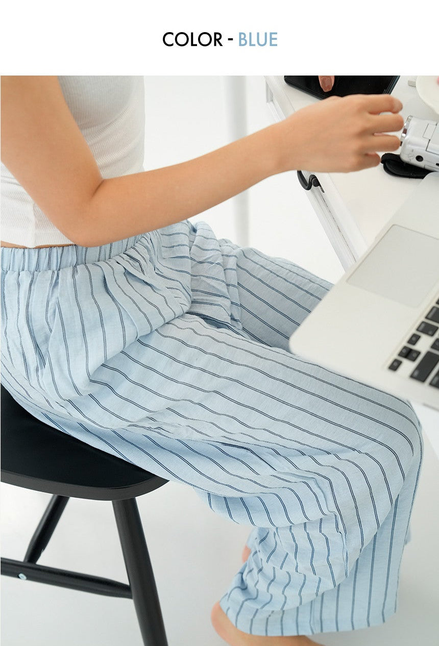 *Stripe Wide Lounge Pants