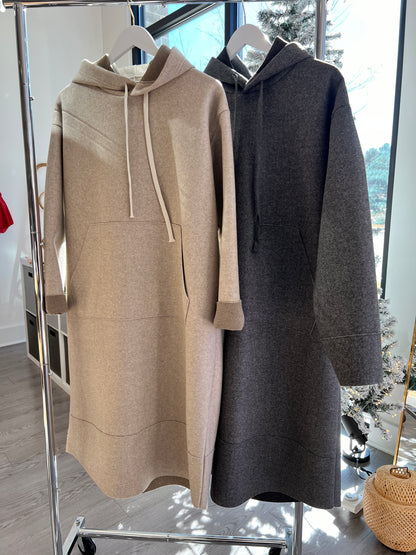 Wool Hood Kangeroo Dress
