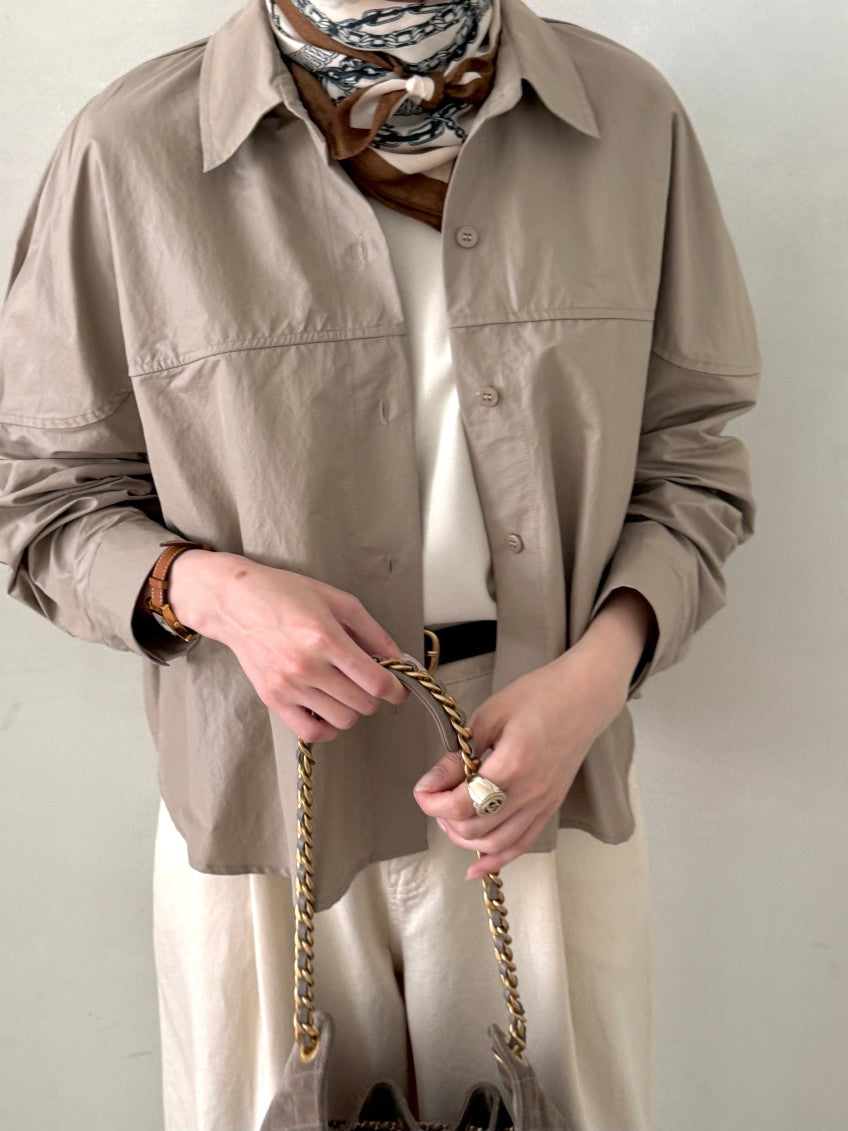 Matte Leather-Look Shirt Jacket