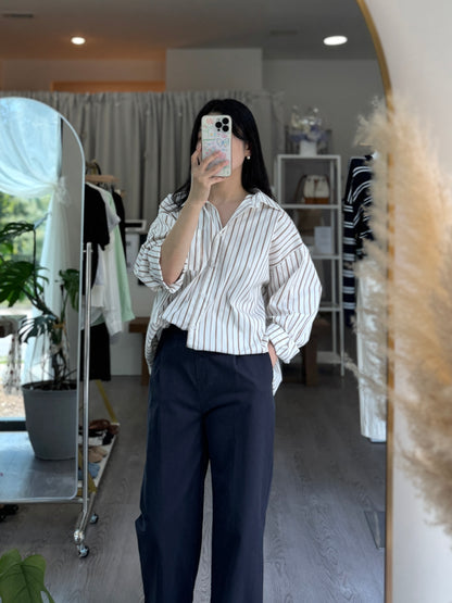 Fall Striped Button-Down Shirt(~9/8)