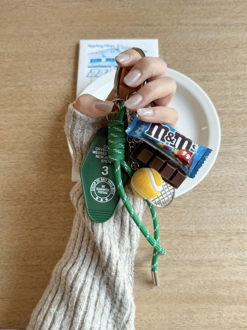 Tennis Chocolate Keyring
