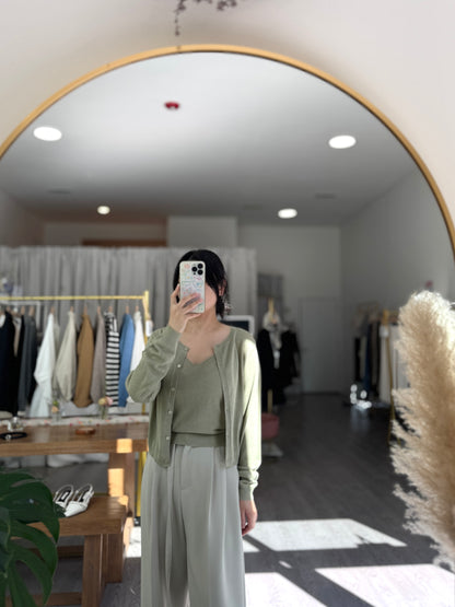 [SPECIAL PRICE] Mute Linen Cardigan Set - AdoreMeU