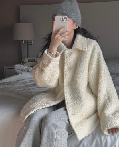 Wool Boucle Coat