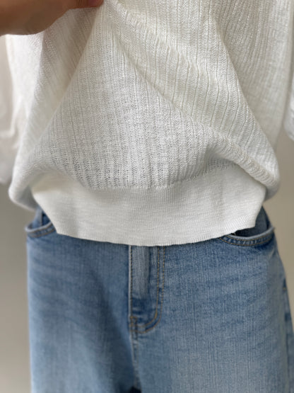 Soft Sleeve Knit Blouse