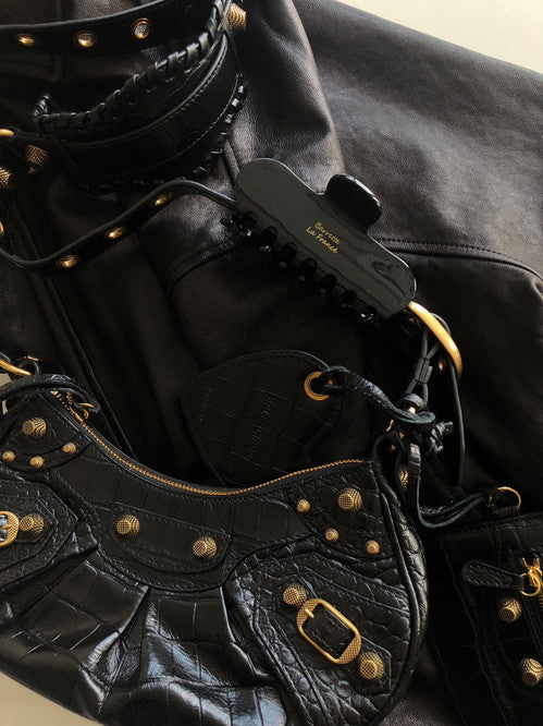 French Leopard Hair Clip