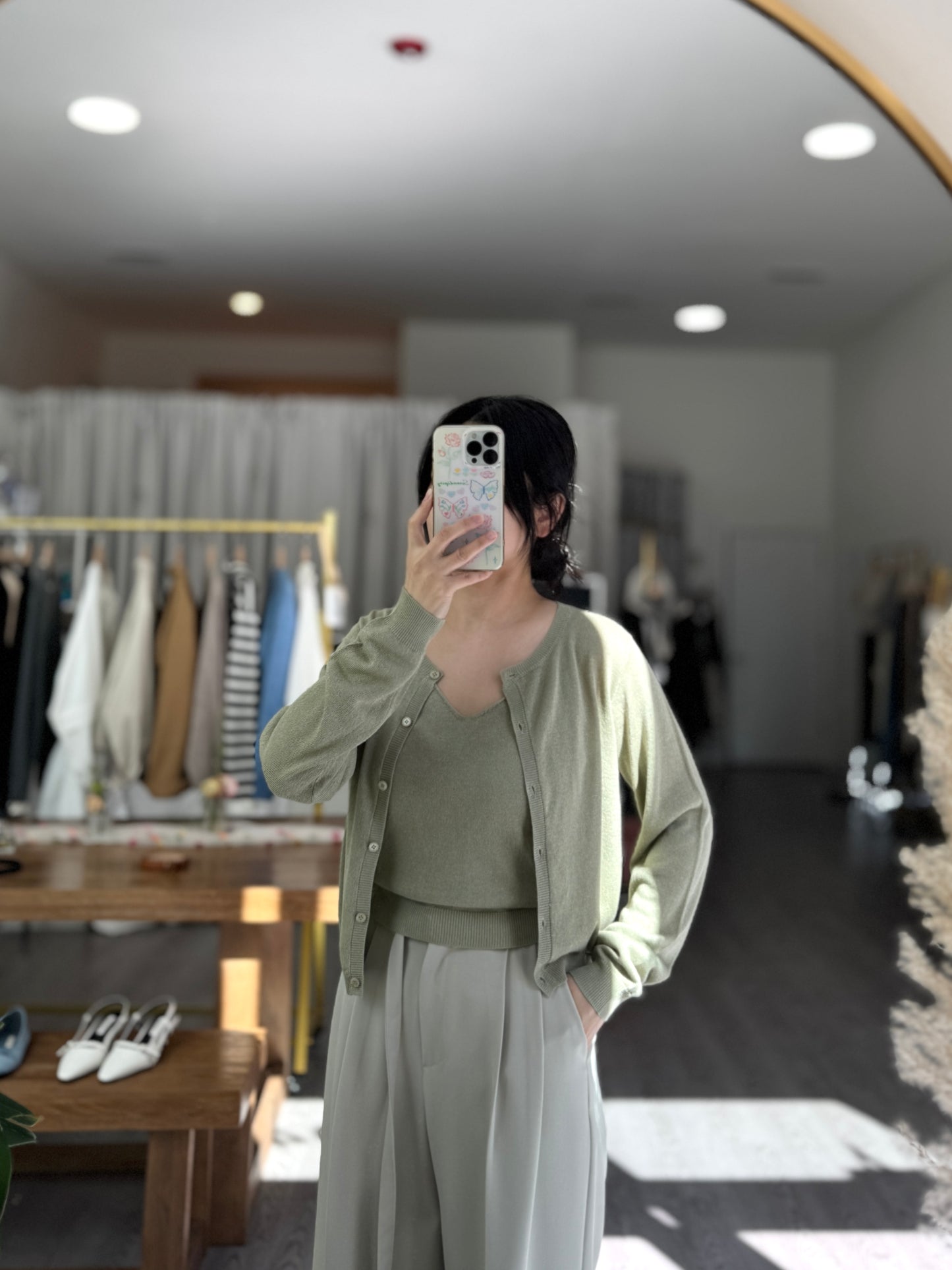 [SPECIAL PRICE] Mute Linen Cardigan Set - AdoreMeU