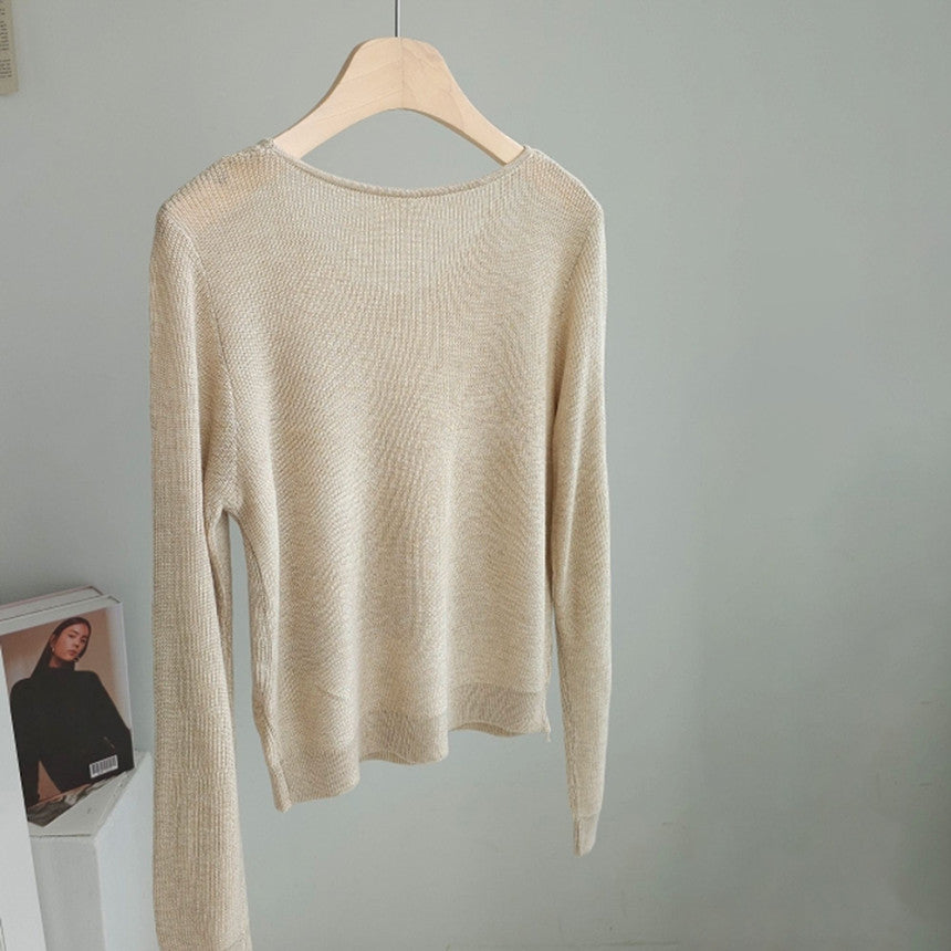 Twin Layered V neck Knit(~9/30) - AdoreMeU