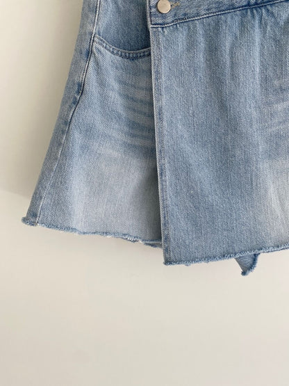Denim Wrap Skirt
