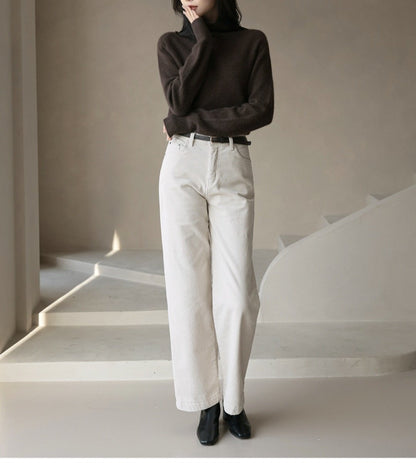 Semi Wide Corduroy Pants