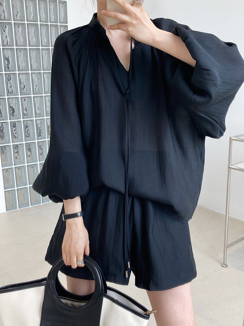 *Daily Blouse & Shorts Set