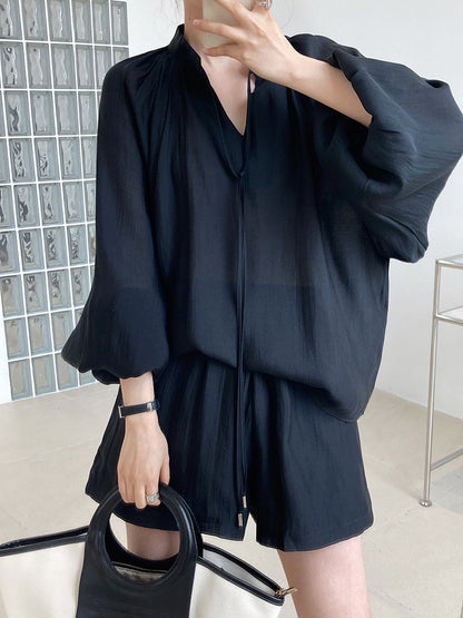 *Daily Blouse & Shorts Set