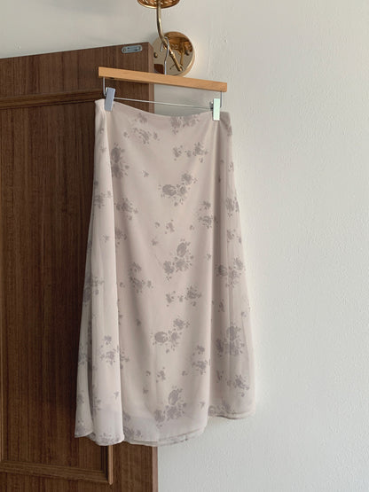 * Floral Midi Skirt