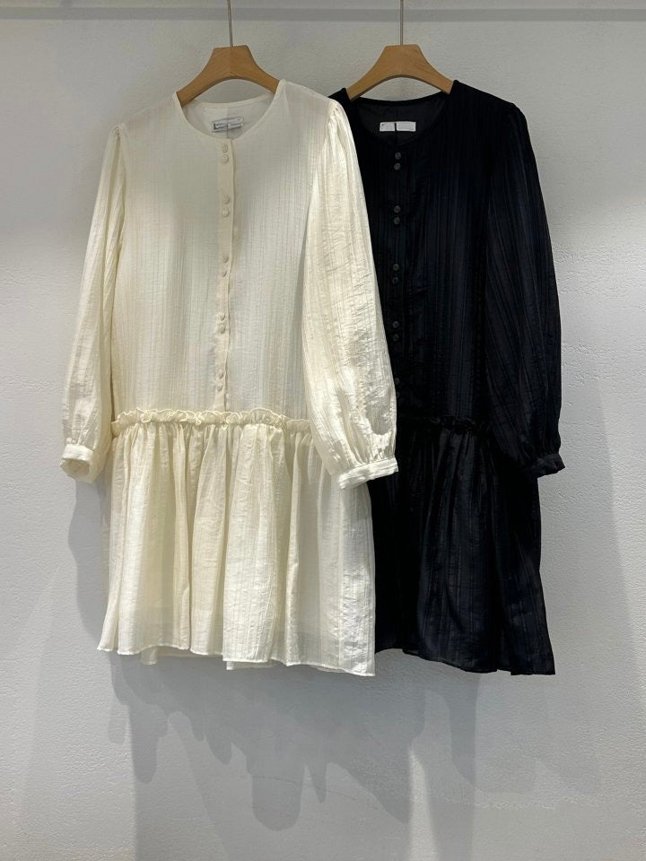 * Luna Frill Shirred Dress