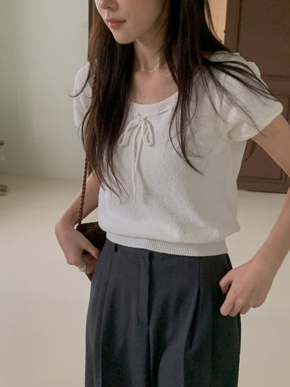 * From Ribbon Short Sleeve Knit