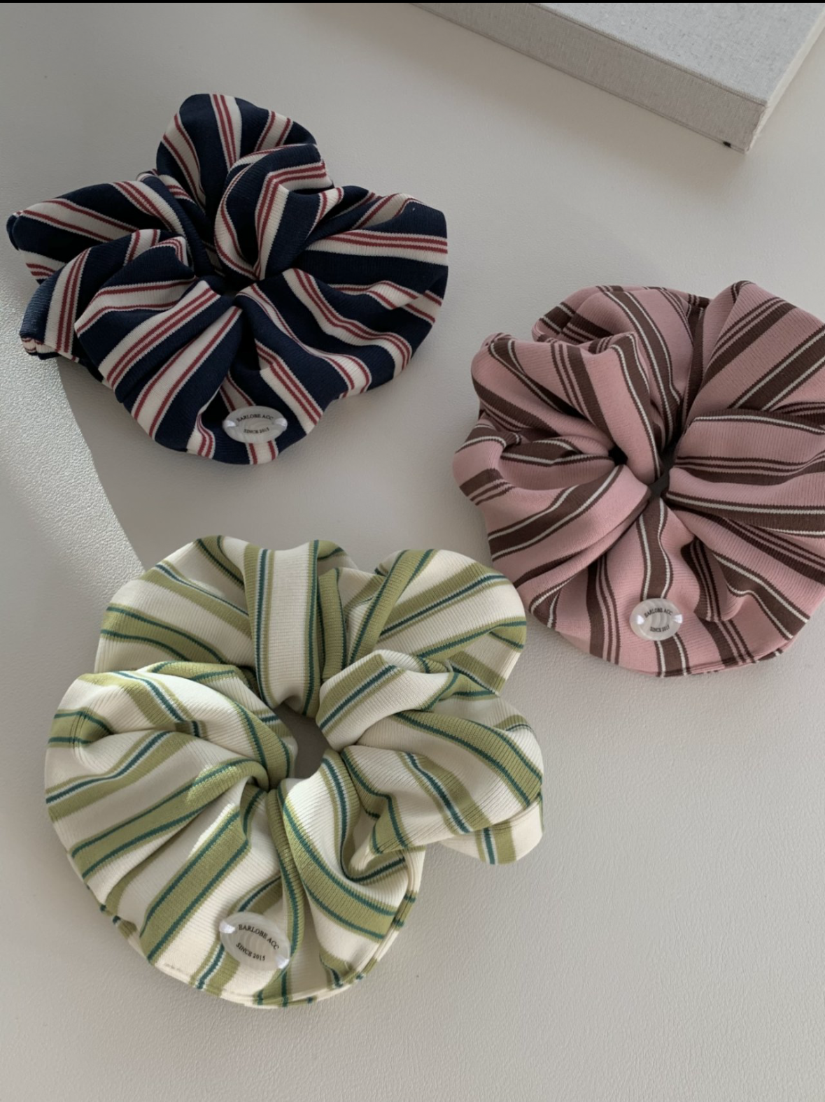 *Stripe Hair Scrunchie