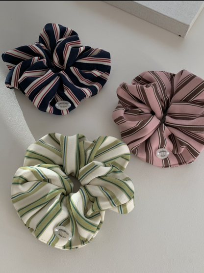 *Stripe Hair Scrunchie