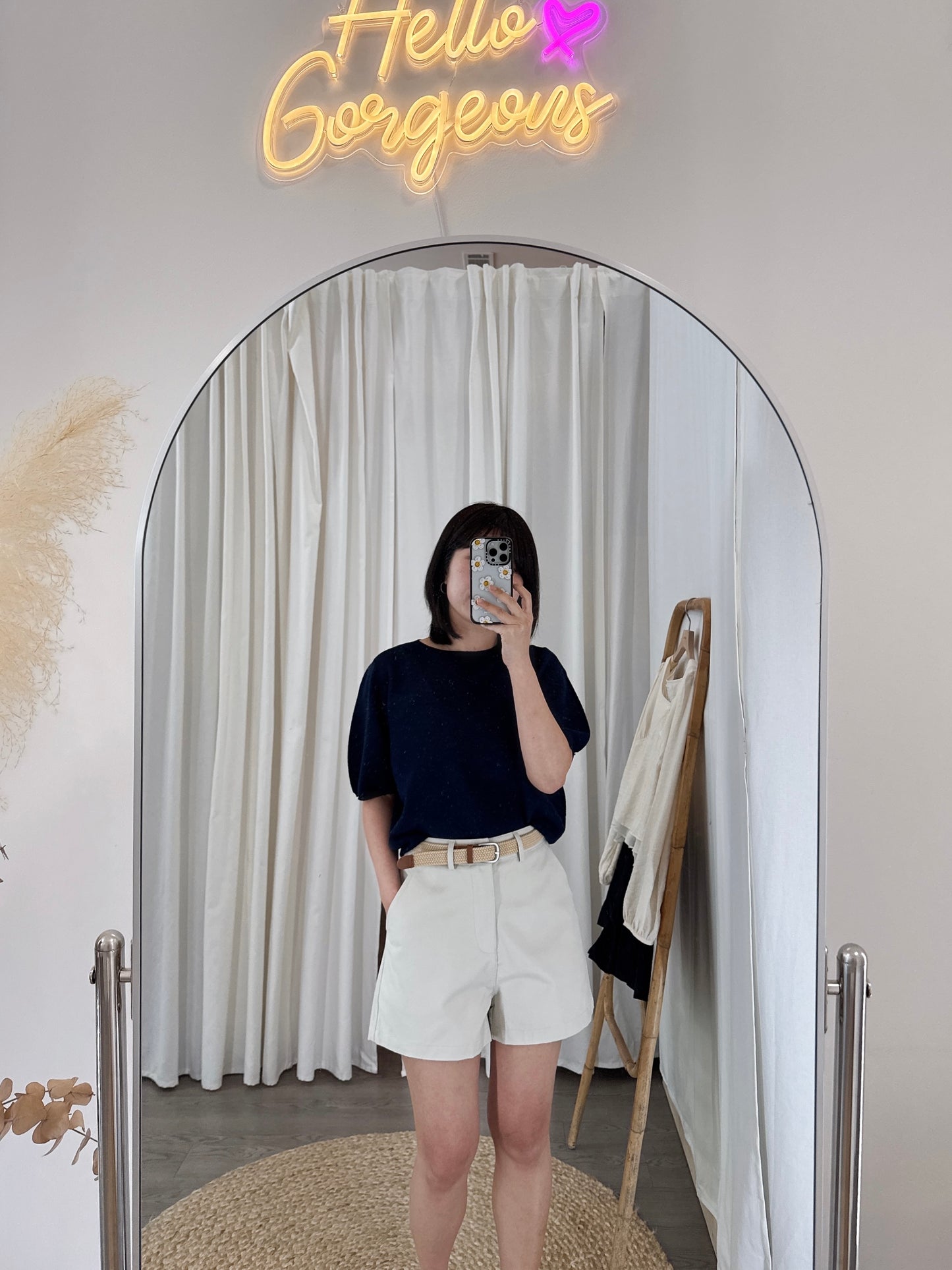 Cotton Twill Shorts w/ Belt