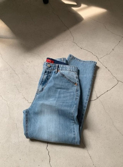 *Hidden Banding Straight Denim