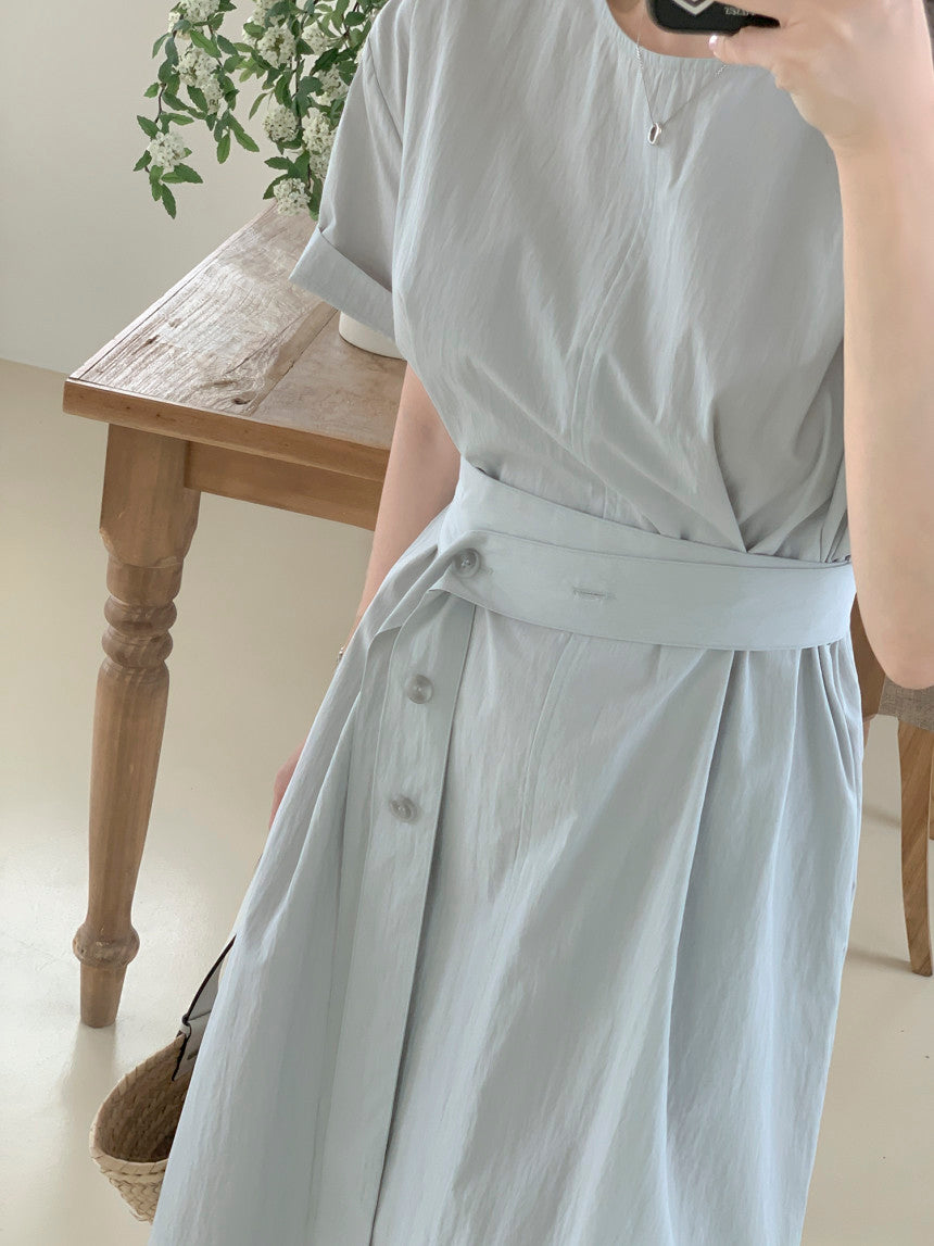 Button Belt Dress