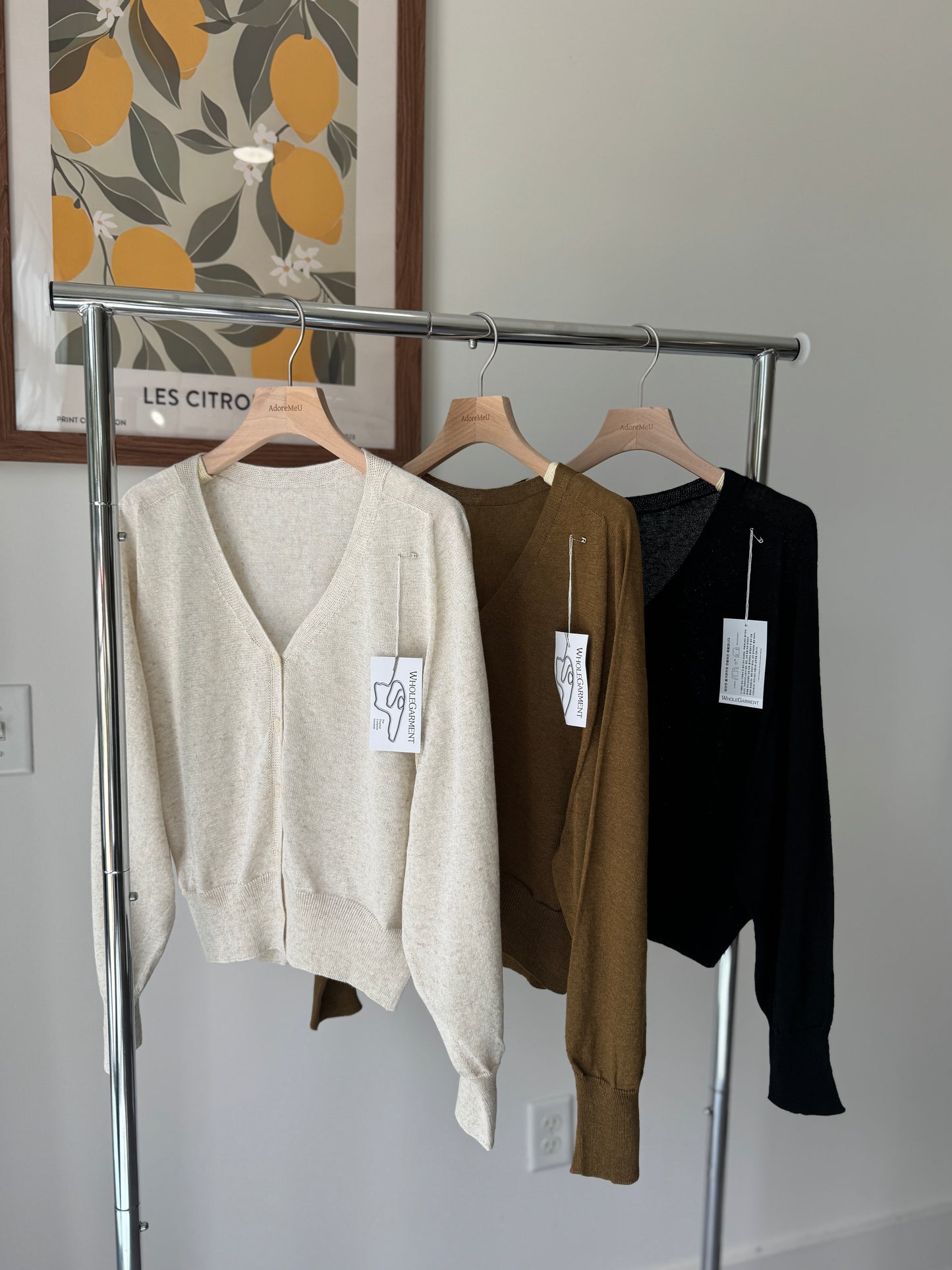 Linen Whole garment Cardigan(~9/8)