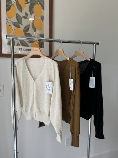 Linen Whole garment Cardigan(~9/8)