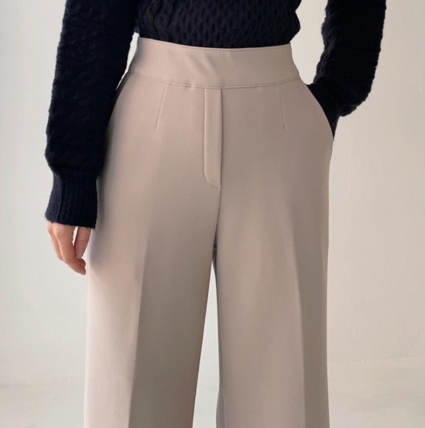 205 Banding Wide Slacks(Fleece lined)