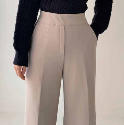 205 Banding Wide Slacks(Fleece lined)