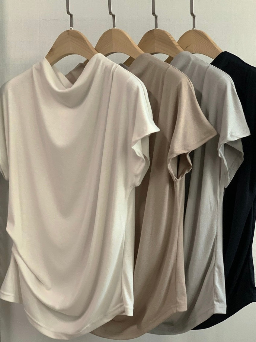 *  Elise Mock Neck Top