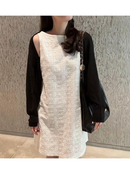 *Lace Detail Cotton Dress