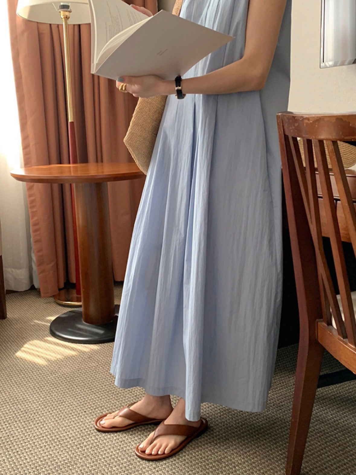 * Plain Pintuck Dress