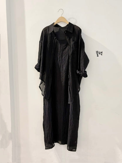 Wrinkle Shirt and Dress Set (~7/2)
