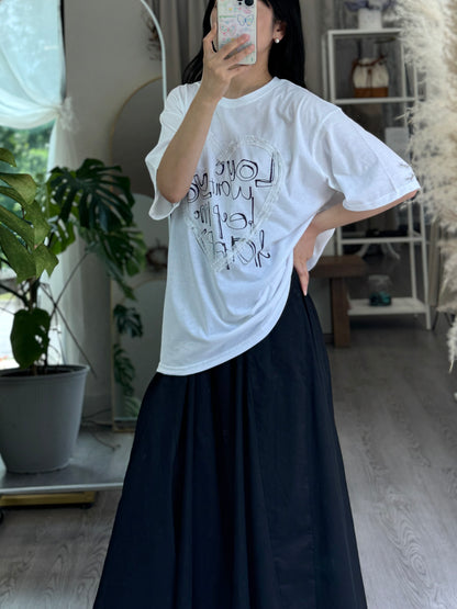 Lace Heart T-shirt - AdoreMeU