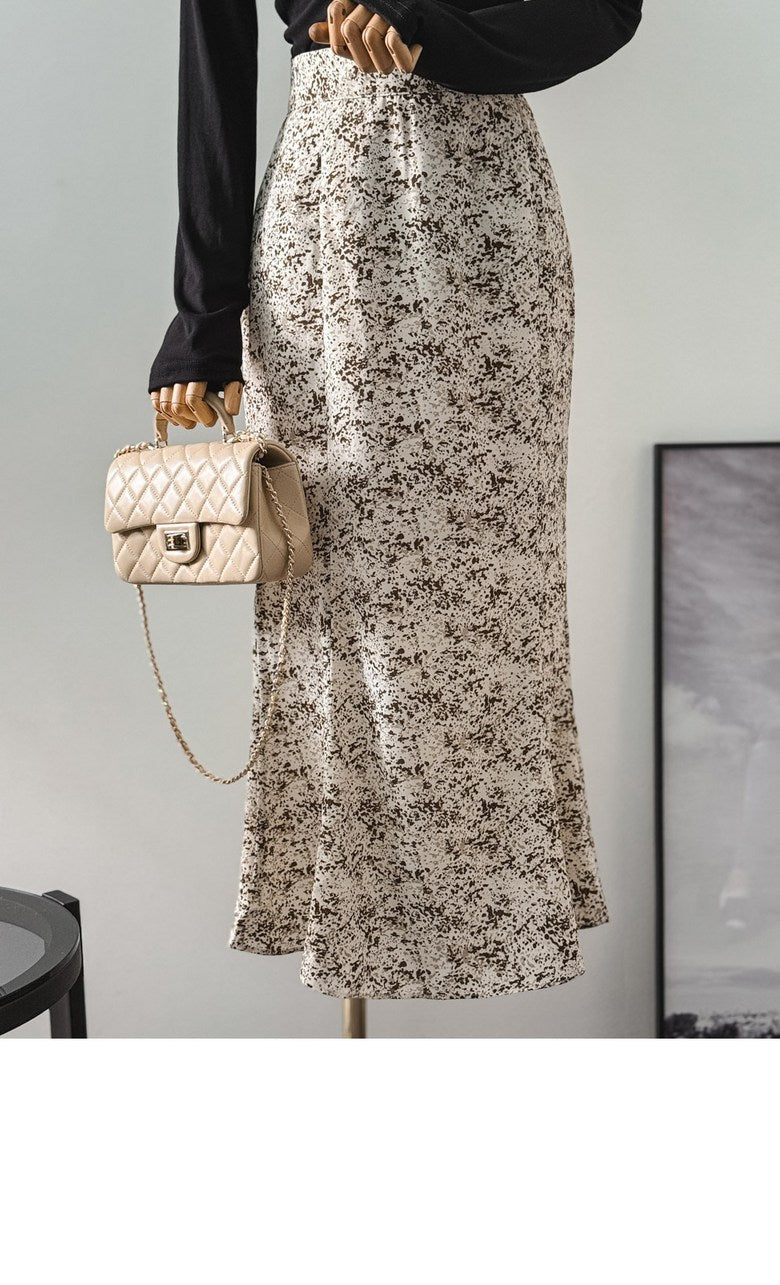 *Atreo Polka Dot Back-Banding Mermaid Skirt