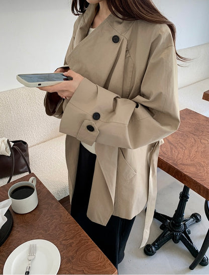 High-Neck Trench Jacket