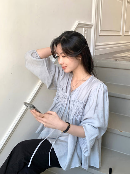 *Shirring Blouse