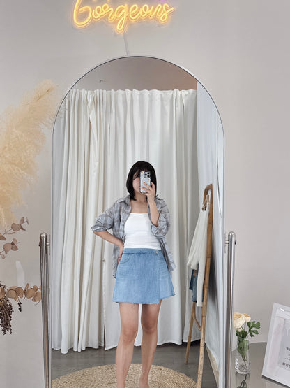 Denim Wrap Skirt