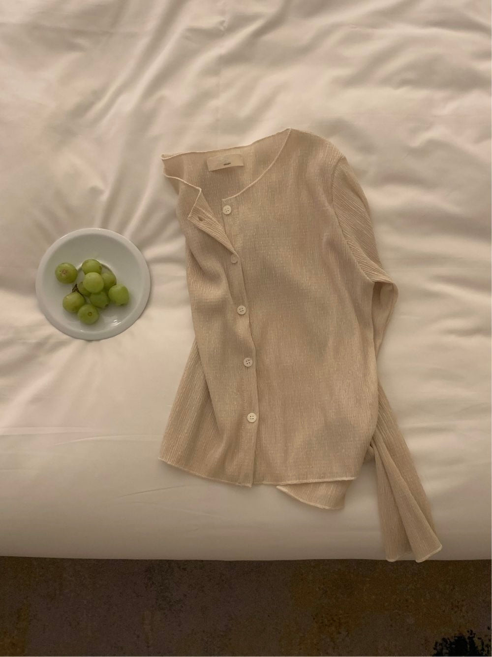 *Pleated Tank & Cardigan Set