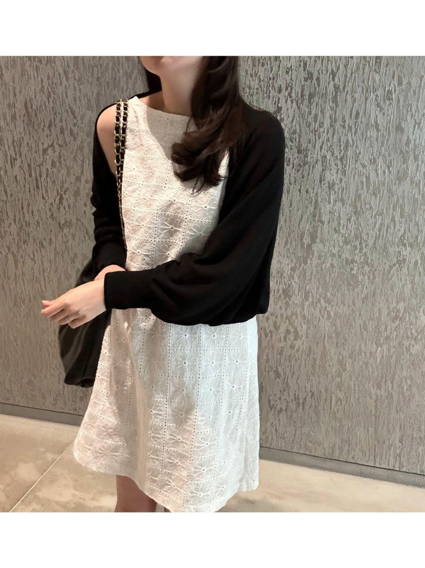 *Lace Detail Cotton Dress