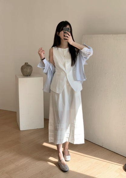 * Linen Blend Summer Vest