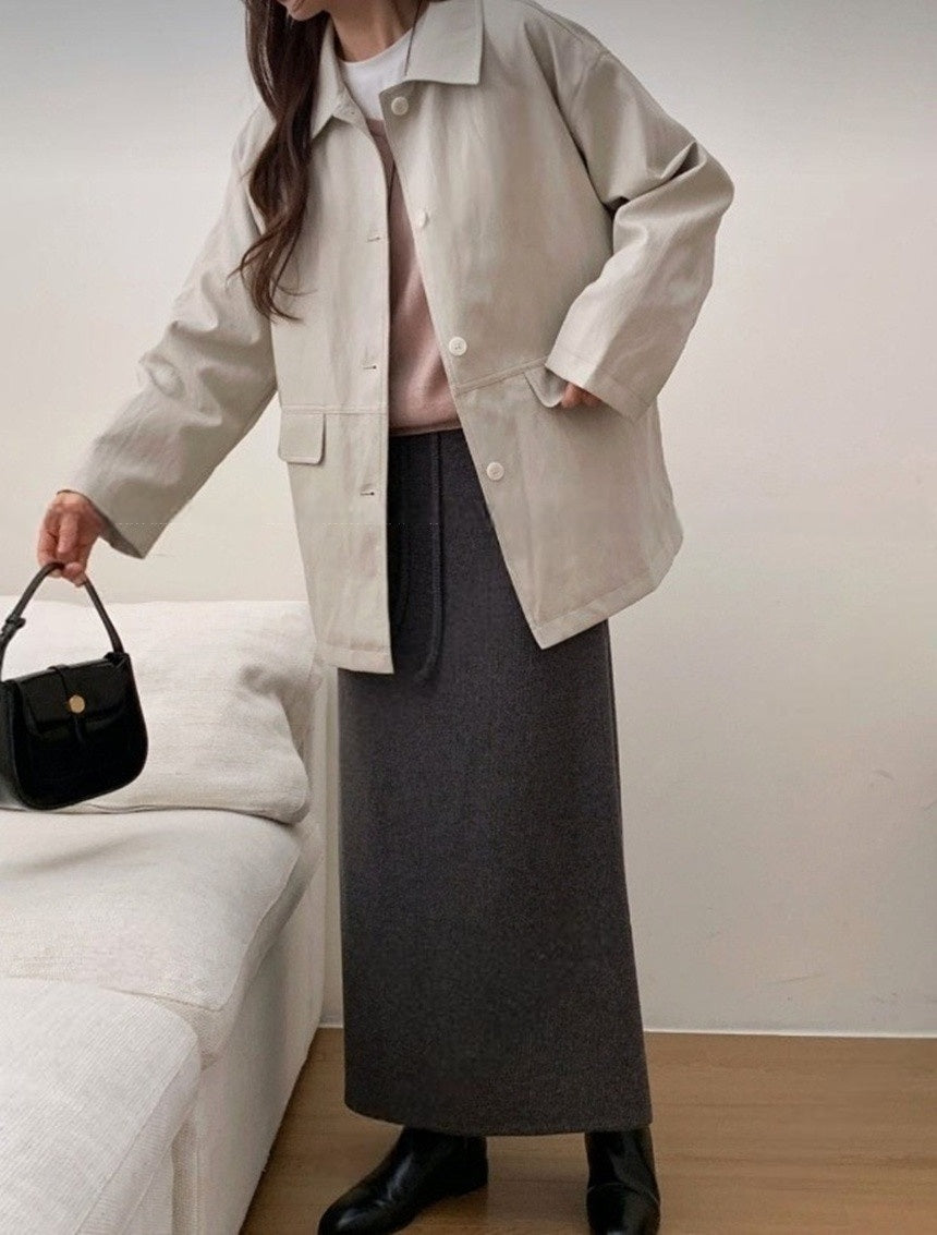 *Minimal Daily Leather Jacket