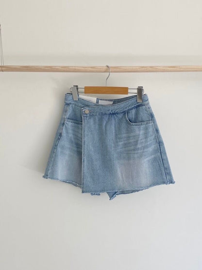 Denim Wrap Skirt
