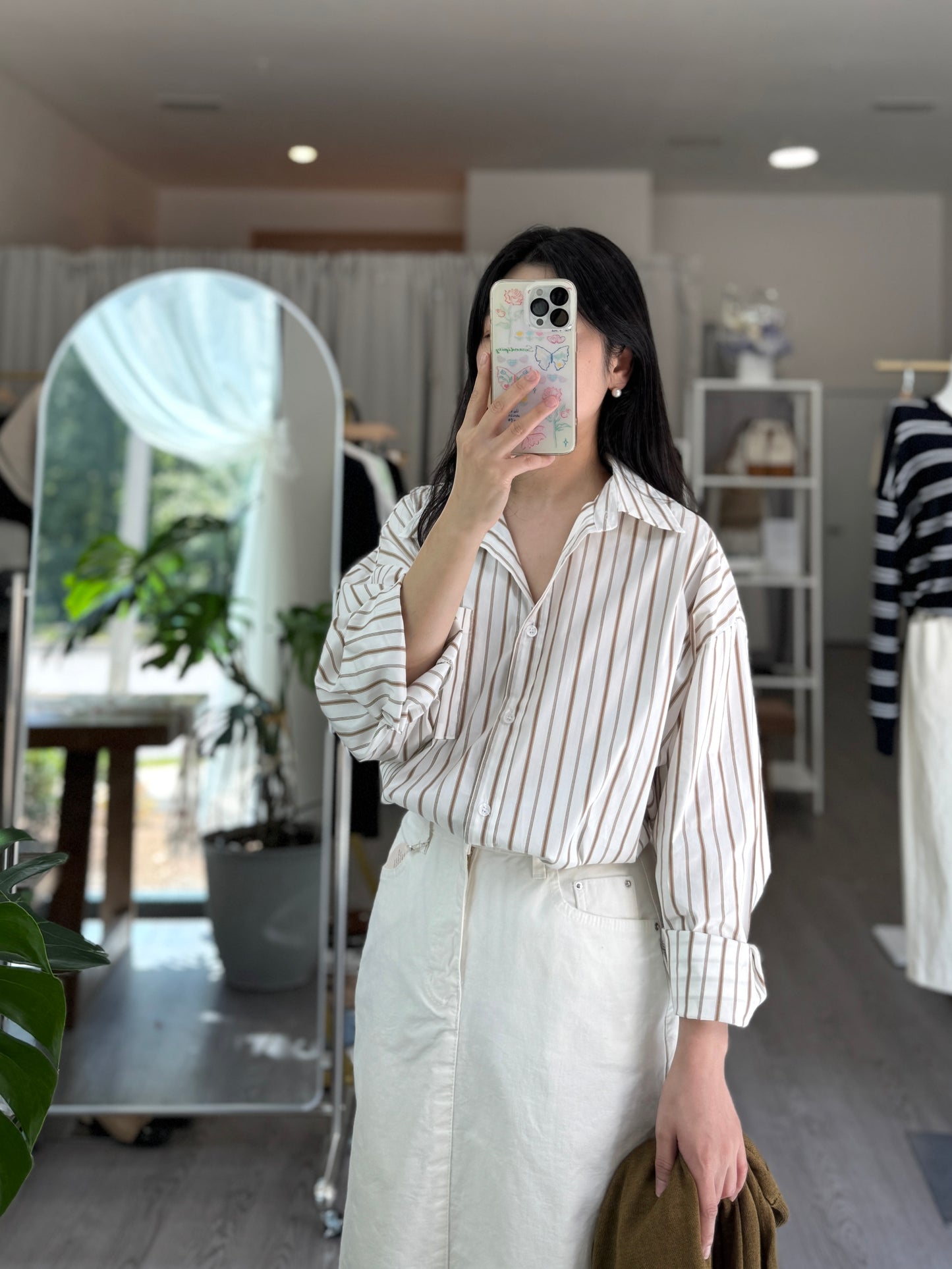 Fall Striped Button-Down Shirt(~9/8)