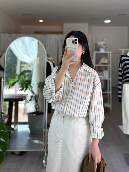 Fall Striped Button-Down Shirt(~9/8)