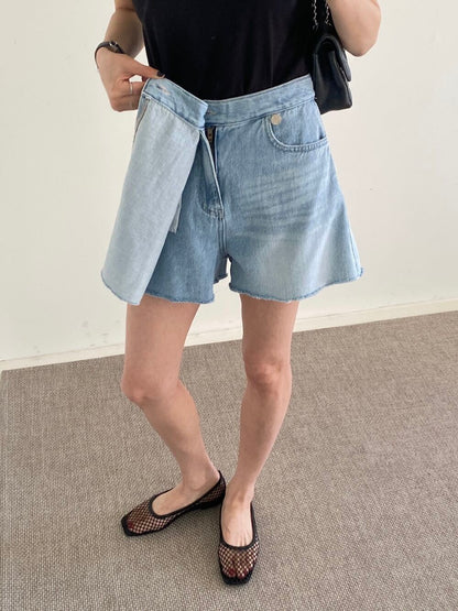 Denim Wrap Skirt