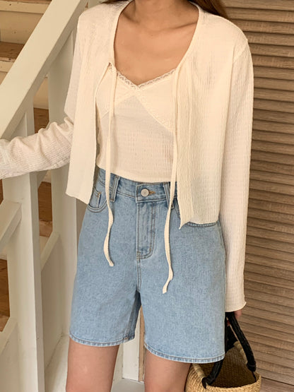 *  Simple Denim Shorts