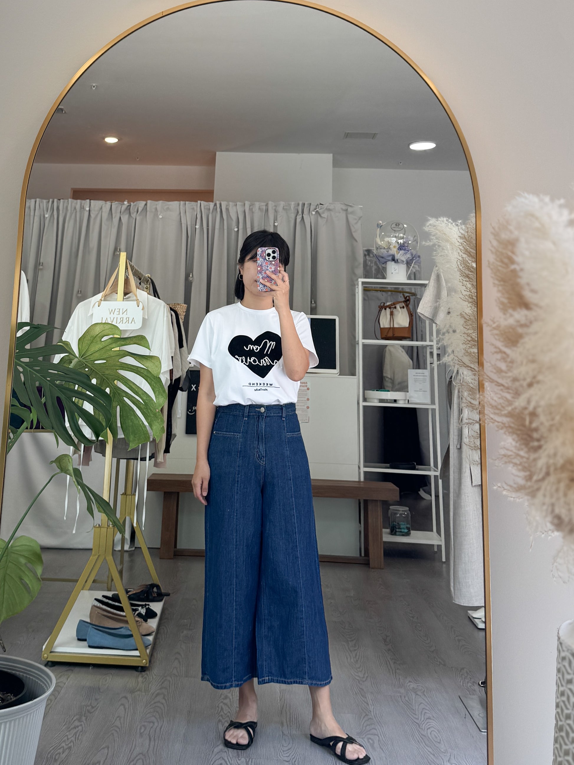 Linen Denim Front Seam Pocket Pants - AdoreMeU
